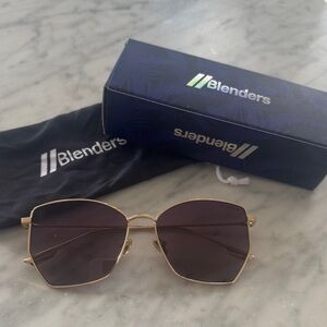 Blenders Gold Frame Sunglasses with Brown Lenses